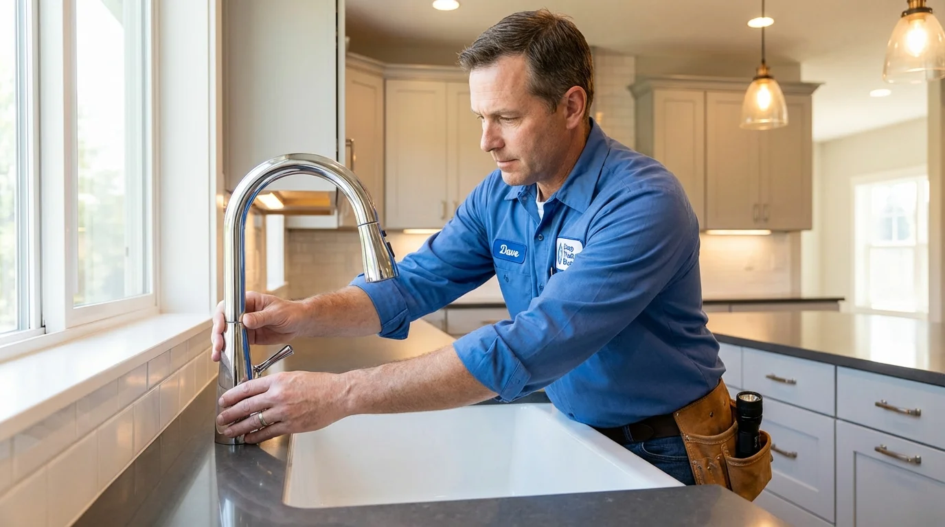 Kitchen faucet installation by Johns Plumbing LLC in Albany